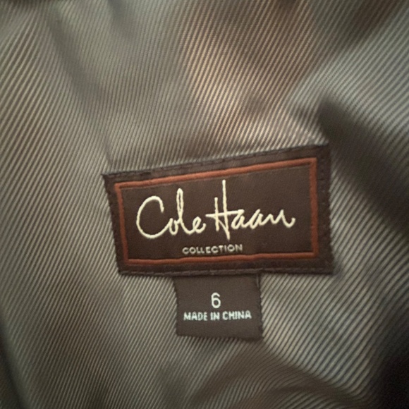 Black Cole Haan Leather Blazer - Picture 4 of 4